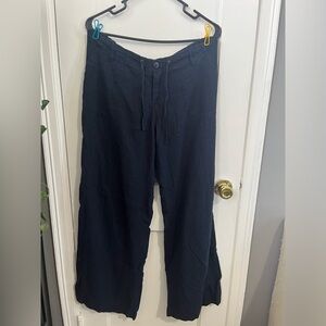 Navy Blue Linen Pants